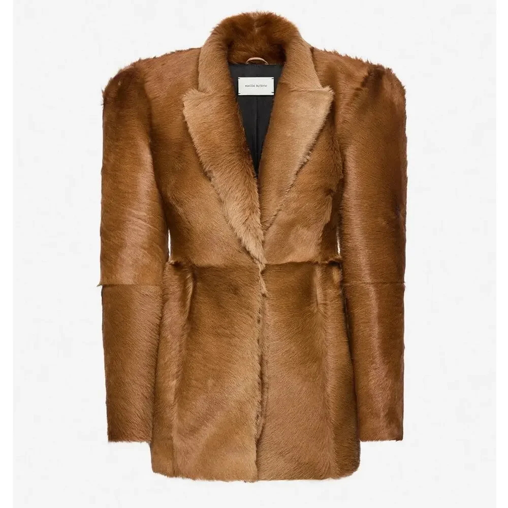 Magda Butrym Hourglass Fur-effect Blazer